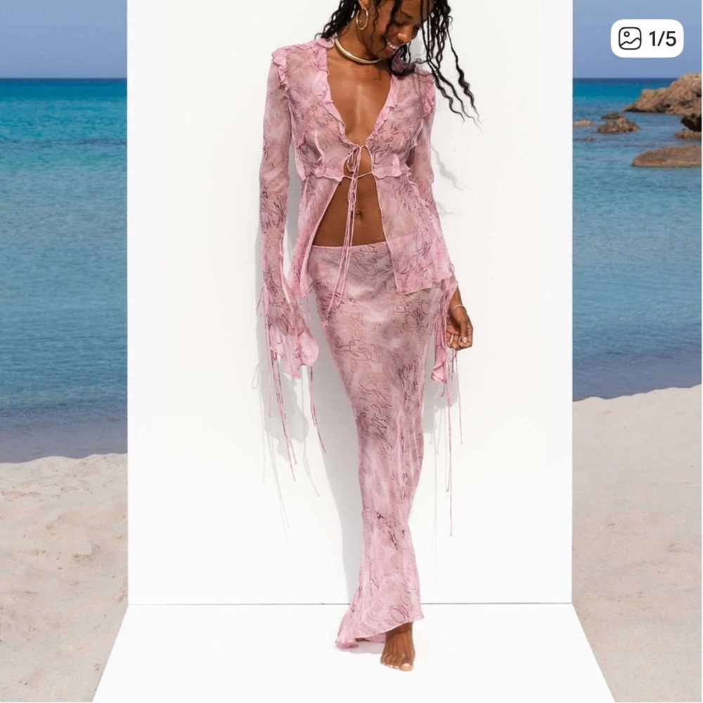 Rat & Boa gorgeous pink snake print set